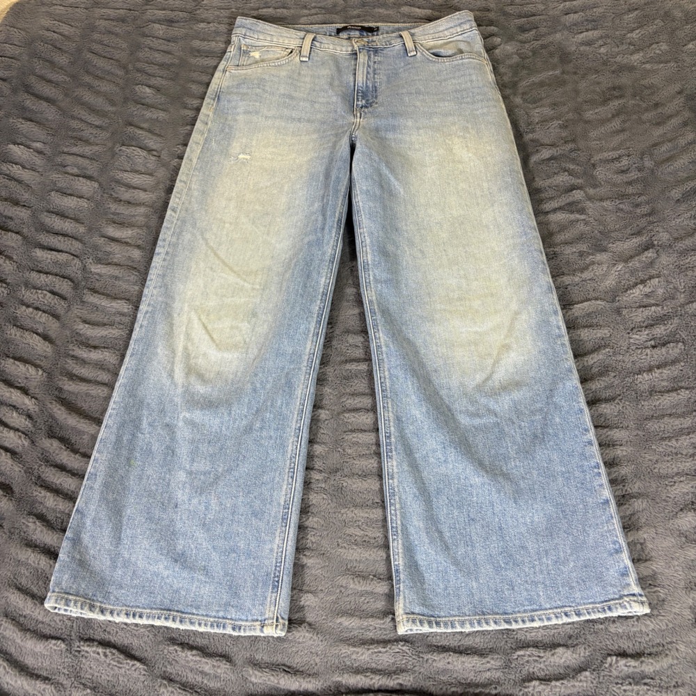 Hudson Rosie High Rise Wide Leg Jeans Light Wash Blue Size 30 WHC332DPP